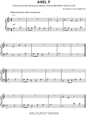 Axel foley piano pdf download